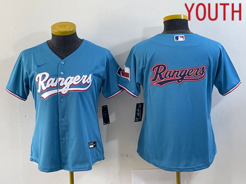 Youth Texas Rangers Blank Blue Game Nike 2024 MLB Jersey style 5->youth mlb jersey->Youth Jersey